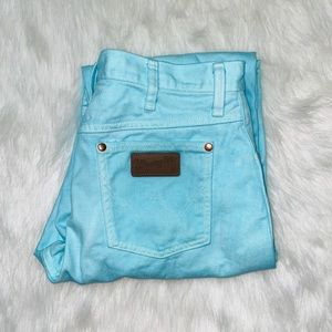 Tiffany blue Wrangler Jeans